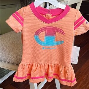 Champion Toddler Dress in Orange and Pink